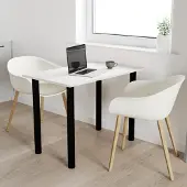 AKKE Weiss Craft Tisch mit schwarze beine LxBxH: 120x60x74 cm