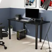 AKKE Schwarz Schreibtisch mit schwarze beine LxBxH: 100x55x74 cm