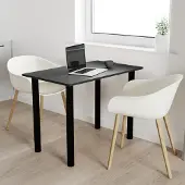 AKKE Anthrazit Tisch mit schwarze beine LxBxH: 80x60x74 cm