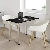 AKKE Wenge Küchentisch mit chrom beine LxBxH: 100x60x74 cm