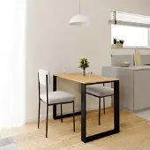 AKKE Bavaria Buche LOFT Tisch mit schwarze beine LxBxH: 80x60x75 cm