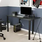 AKKE Anthrazit Schreibtisch mit schwarze beine LxBxH: 100x55x74 cm