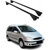 Omtec Dachquerträger für Ford Galaxy, Baujahre 1995-2006, aus schwarzem Metall
