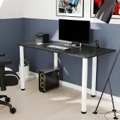 AKKE Anthrazit Schreibtisch mit weiße beine LxBxH: 90x60x74 cm