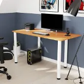 AKKE Erle Schreibtisch mit weiße beine LxBxH: 120x60x74 cm