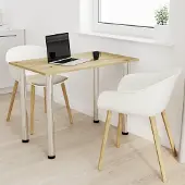 AKKE Artisan Eiche Küchentisch mit chrom beine LxBxH: 100x60x74 cm