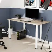 AKKE Trüffel Schreibtisch mit weiße beine LxBxH: 120x60x74 cm