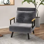 Sweiko Relaxsessel im Skandidesign, Liegesessel, Lesesessel. ink. Kissen mit Knopfhefung, Schwarz + Natur