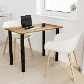 AKKE Alteiche Tisch mit schwarze beine LxBxH: 60x60x74 cm