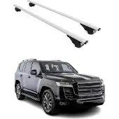 Omtec Dachquerträger für Toyota Land Cruiser, Baujahre 2020-2021, Farbe: Silber