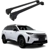Omtec Dachträger Grundträger für Peugeot 5008 2024-2025 Schwarz Alu 2 tlg