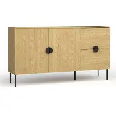 AX Living Große Kommode Brunelli 160 cm Eiche Baltic Kommode modern