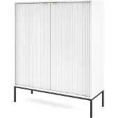 AX Living Modern Kommode Eternas K104 mit Lamellenfront 104 cm Weiß