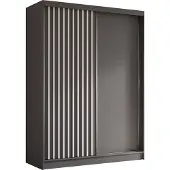 AX Living Cabinio Kleiderschrank 160 Schwebetürenschrank Grau/Weißen