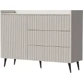 AX Living Kommode mit Schubladen Acaddo – 126 cm Breite, Kaschmir