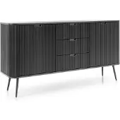 AX Living Schubladenschrank Kommode Salvia KS168 168 cm breit Schwarz