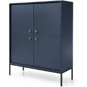 AX Living Große Kommode Domiti MK104 104 cm Modern in Dunkelblau