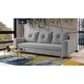 AX Living Cheriton Schlafsofa Modern 222 cm Hellgrau mit Schlaffunktion