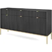 AX Living Sideboard mit Schubladen Eternas KS154 - 154 cm Breite, Schwarz