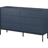 Minio , Kommode "MINIMAL", 154 cm, mit Schubladen, Dunkelblaue Farbe