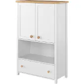 Minio Kommode STORY 85cm weiß/Eiche Nash