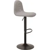 Zesso Alma Barhocker, höhenverstellbar, 360° drehbar, Hellgrau, Sitzhöhe 62-84 cm
