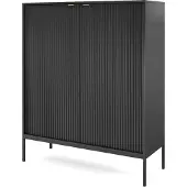 AX Living Modern Kommode Eternas K104 mit Lamellenfront 104 cm Schwarz