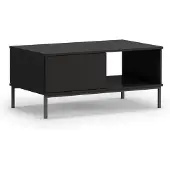 AX Living Wohnzimmer tisch Queba QT02 – 100cm Breite, Modern Schwarz