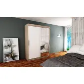 Minio Kleiderschränke TOKYO 2 150 cm Sonoma / Weiße