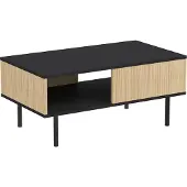 Zesso Interia Couchtisch 89 cm Mona Schwarz - Eiche Hell