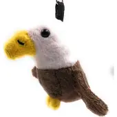 Onwomania Plüsch / Kuschel / Stoff Tier Schlüsselanhänger Weißkopfseeadler Geier Vogel 19 cm