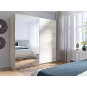 AX Living Kleiderschrank Sonoma Eiche 200 cm Adelna mit Spiegel modern