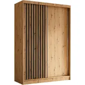 AX Living Cabinio Kleiderschrank 150 Breite Artisan Eiche mit Schwarz