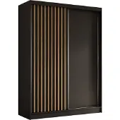 AX Living Cabinio Schrank 160 cm Schwebetürenschrank Schwarz/Artisan