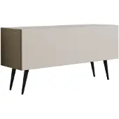 3Xeliving TV-Schrank : Kaschmir, Schwarze Beine, 100 x 52 x 32 cm