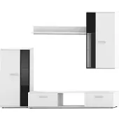 AX Living Hochwertige Wohnwand Formilo - 240 cm – Modern & Weiß