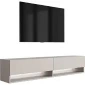 3Xeliving TV-Lowboard 170 cm Kaschmir, LED weiß, 170 × 32 × 34 cm