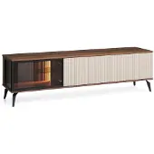 3Xeliving TV-Schrank, Kaschmir/Ermlandnussbaum, 180 x 50 x 39 cm