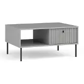 AX Living Couch Tisch Irelis 87 cm Grau mit Ablage