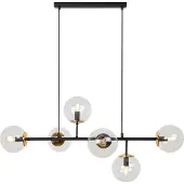 Light11 HOME Siena Deckenleuchte Schwarz Und Gold 6 Flache Lampen Ohne Lampenform E14 Lange Arme