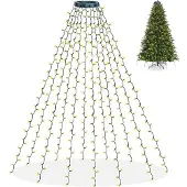 Mormark 2m Energieeffiziente LED Lichterkette für Weihnachtsbaum mit Glitzereffekt