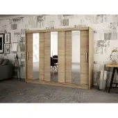 Minio Kleiderschränk 250 cm POLE Sonoma Eiche