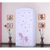 BDW Kleiderschrank, 2 Türen, 2 Schubladen, Garderobenschrank, 180x90 cm, Weiß