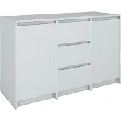 BDW , Kommode mit Schubladen, Sideboard Wohnzimmer, 120x100cm, Hellgrau