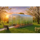 Garten Dream Polycarbonat Gewächshauser "Avalon" 3x12m aus Stahl, mit 10mm Polycarbonat
