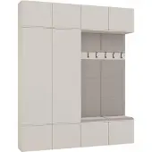 3Xeliving Kleiderschrank, Kaschmir / Beige, 200 x 238 x 35 cm