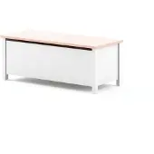 MINIO go for it , MIA Aufbewahrungsbox – Stauraumtruhe mit Klappe, Weiß/Rosa