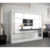 Minio Kleiderschränk 250 cm ROMA 2 Weiß