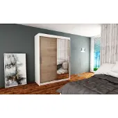 Minio Kleiderschränke TOKYO 2 150 cm Weiße / Sonoma