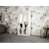Minio Kleiderschränk 100 cm SEWILLA Weiß matt